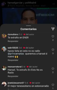 Seguidores del programa Esto No es Radio claman regreso de Hansel García 