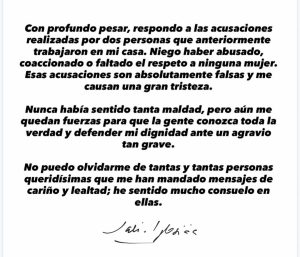 “Me quedan fuerzas para que la gente conozca toda la verdad”, expresó Julio Iglesias, quien no ofreció detalles adicionales sobre posibles acciones legales