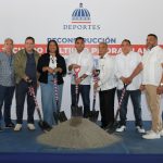 El ministro de Deportes, Kelvin Cruz, encabezó este miércoles el inicio de los trabajos de reparación del Multiusos de Piedra Blanca